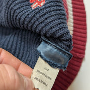 Pull Tommy Hilfiger Vintage Bleu Marine Col V Maille Côtelée - Taille XL