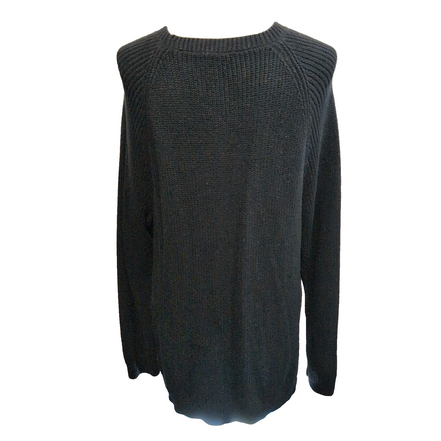 Pull Lauren Ralph Lauren Femme XXL Noir Coton Col Rond Nœud à Pois