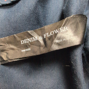 Chemise Denim & Flower Manches Longues Bleu Marine Motifs Coupe Cintrée T. XL