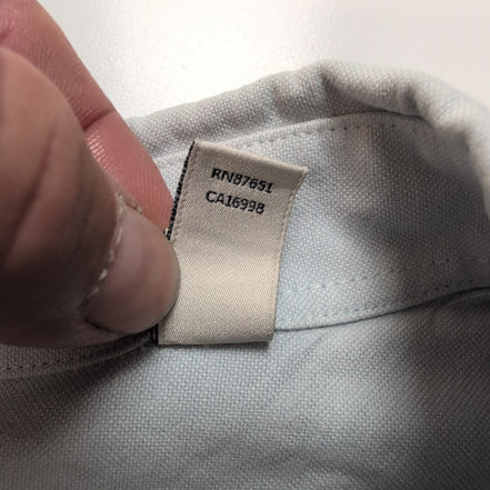 Chemise Lacoste Vintage XL Bleu Clair Regular Fit Poche manches courtes