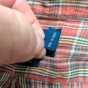 Chemise Ralph Lauren XL Carreaux Rouge Logo Bleu Marine Vintage manches longues