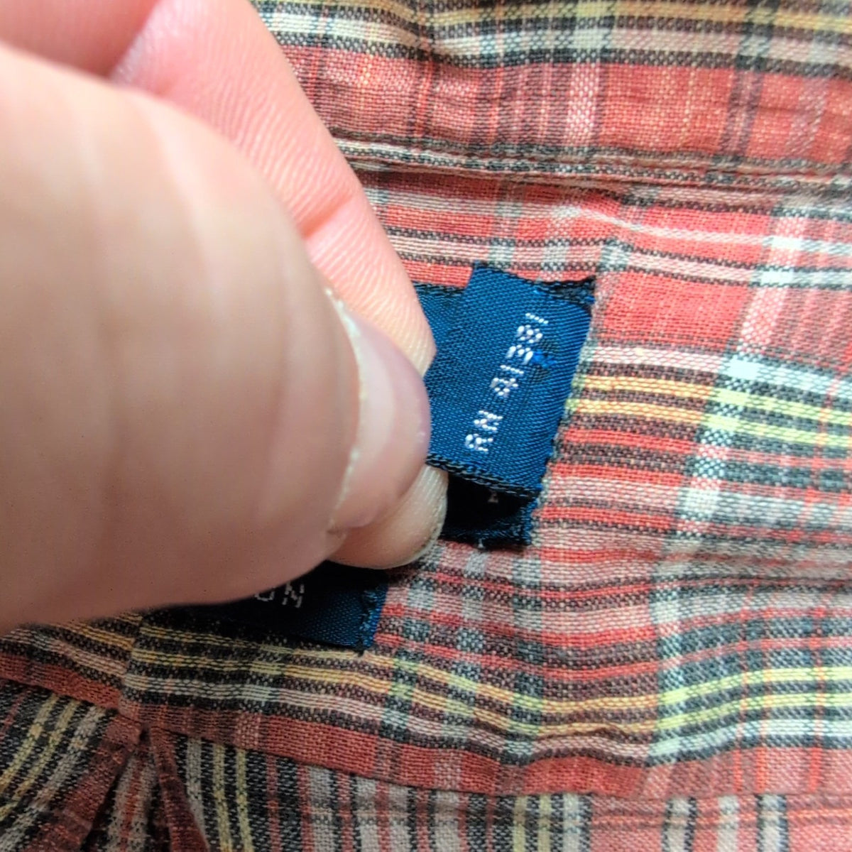 Chemise Ralph Lauren XL Carreaux Rouge Logo Bleu Marine Vintage manches longues