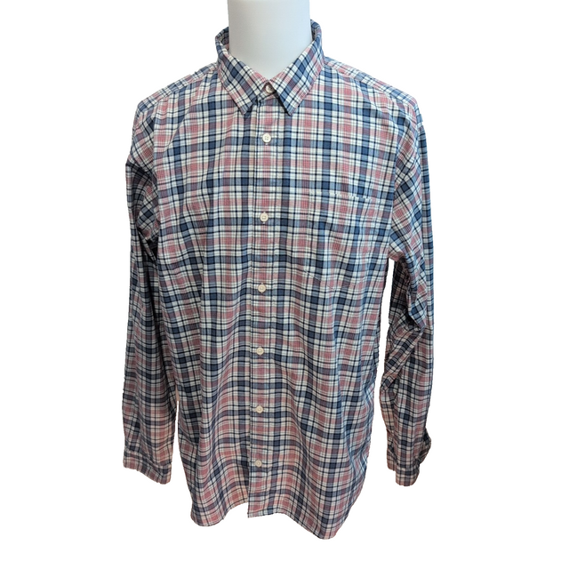 Chemise Patagonia XL Carreaux Bleu Rouge Blanc Coton Organique Poche