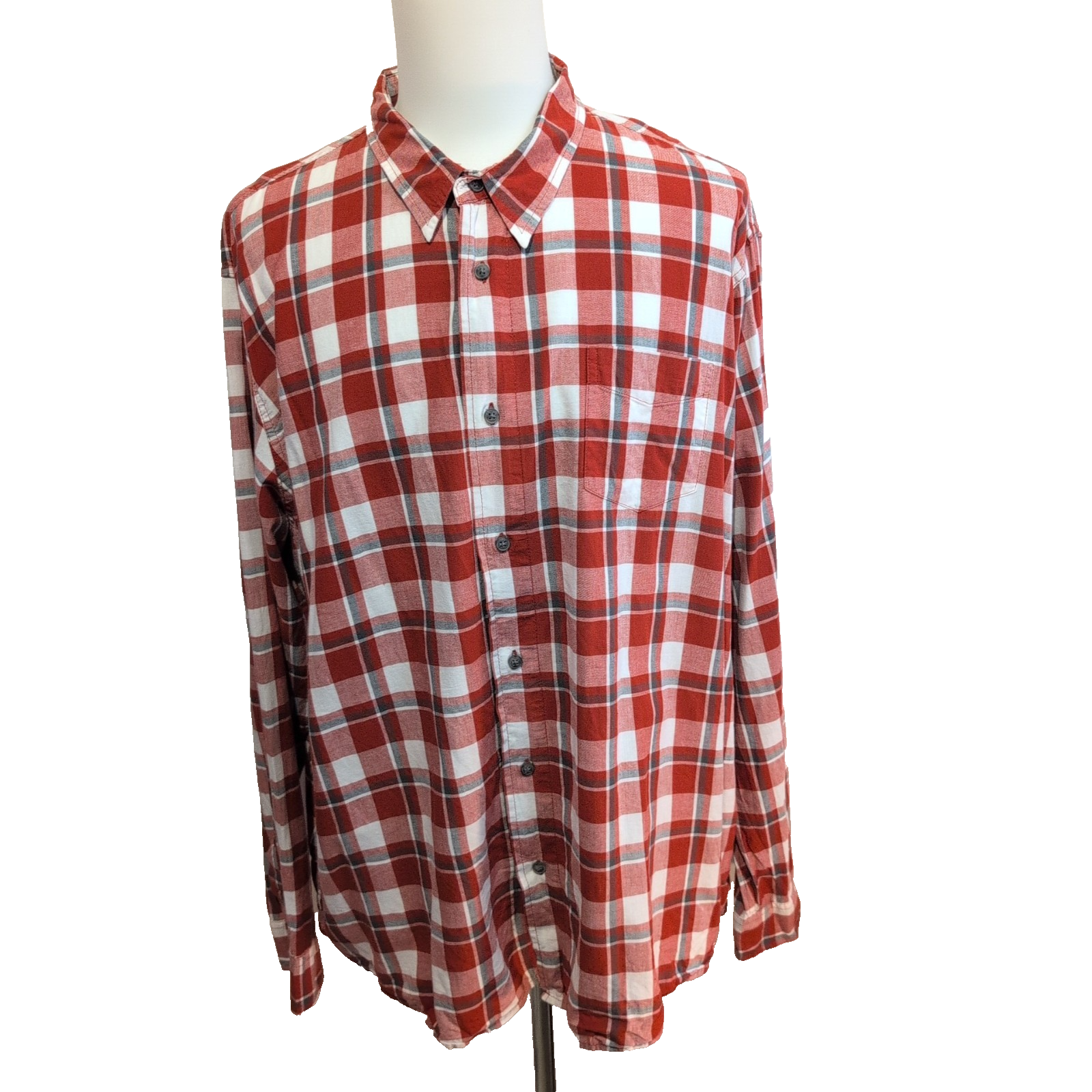 Chemise Wrangler Rouge et Blanche à Carreaux 100% Coton Taille 3XL