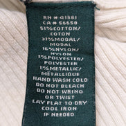 Pull Ralph Lauren (Lauren) Femme XL Col Roulé Rayé Blanc Cassé Noir Plaque Logo