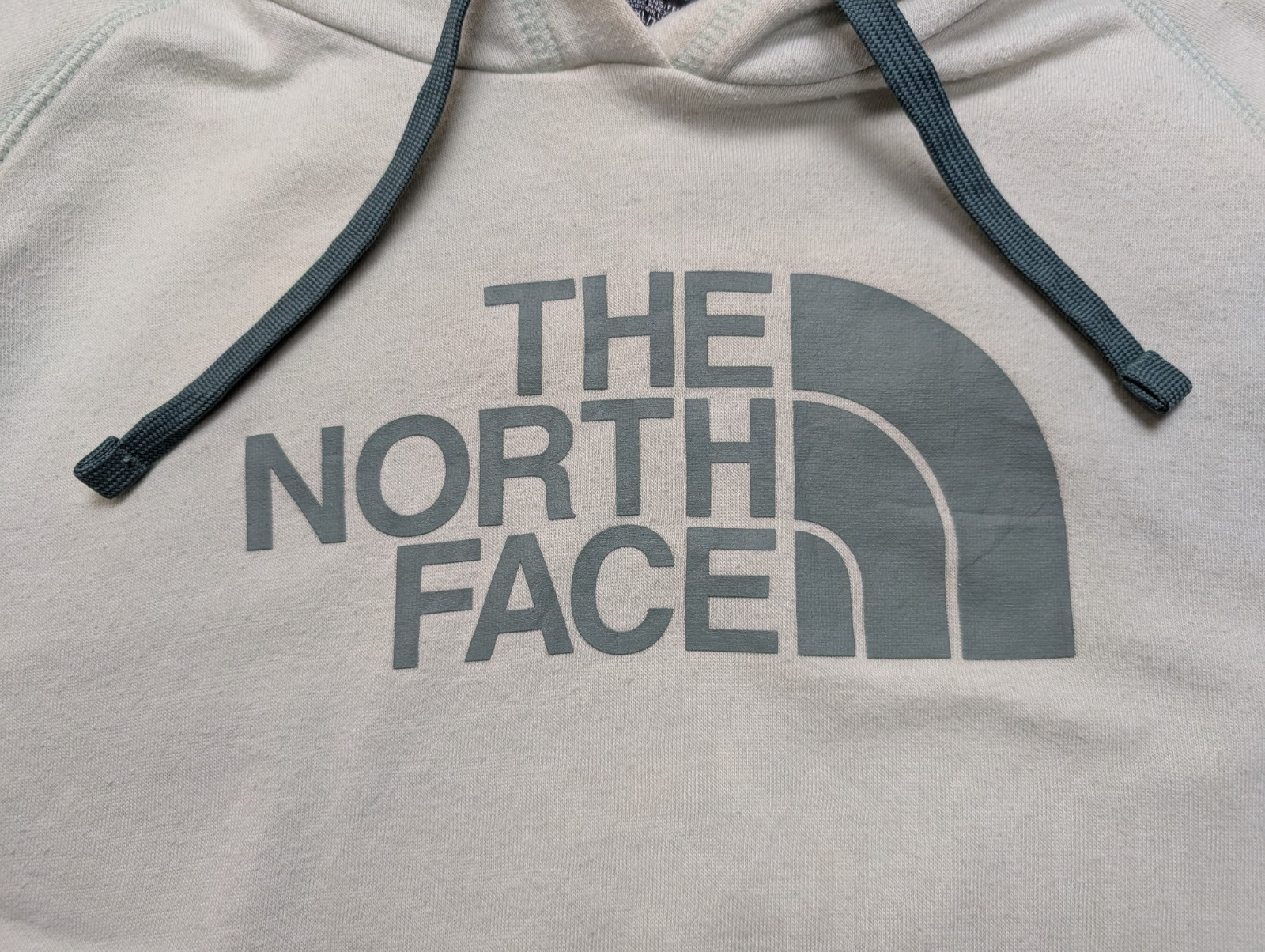 The North Face Sweat à Capuche Vert Pistache - Logo Kaki - Taille XXL Femme