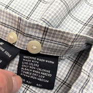 Chemise Nautica L Carreaux Made in Hong Kong Logo Brodé 100% Coton