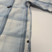 Chemise Patagonia L Bleu Carreaux Bio 65% Polyester 35% Coton Manches courtes