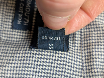 Chemise Ralph Lauren Yarmouth Pied-de-Poule Bleu Marine et Blanc - Taille XL