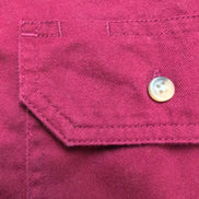 Chemise Wrangler Manches Courtes Bordeaux à Poches Taille M