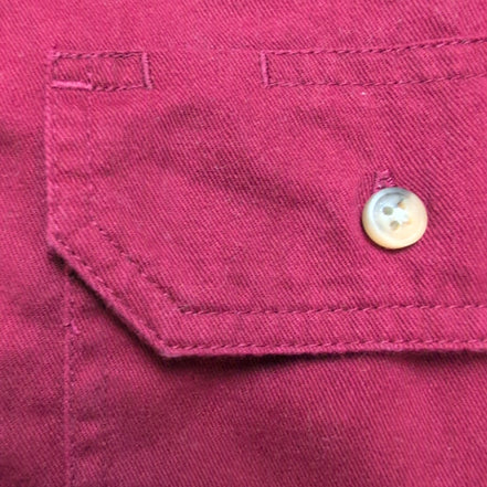 Chemise Wrangler Manches Courtes Bordeaux à Poches Taille M
