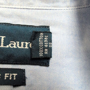 Chemise Ralph Lauren Classic Fit L XL Bleu Clair Coton Made in Hong Kong
