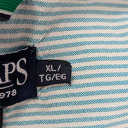 Chemise CHAPS verte menthe à rayures avec poche et logo brodé taille XL #253msch