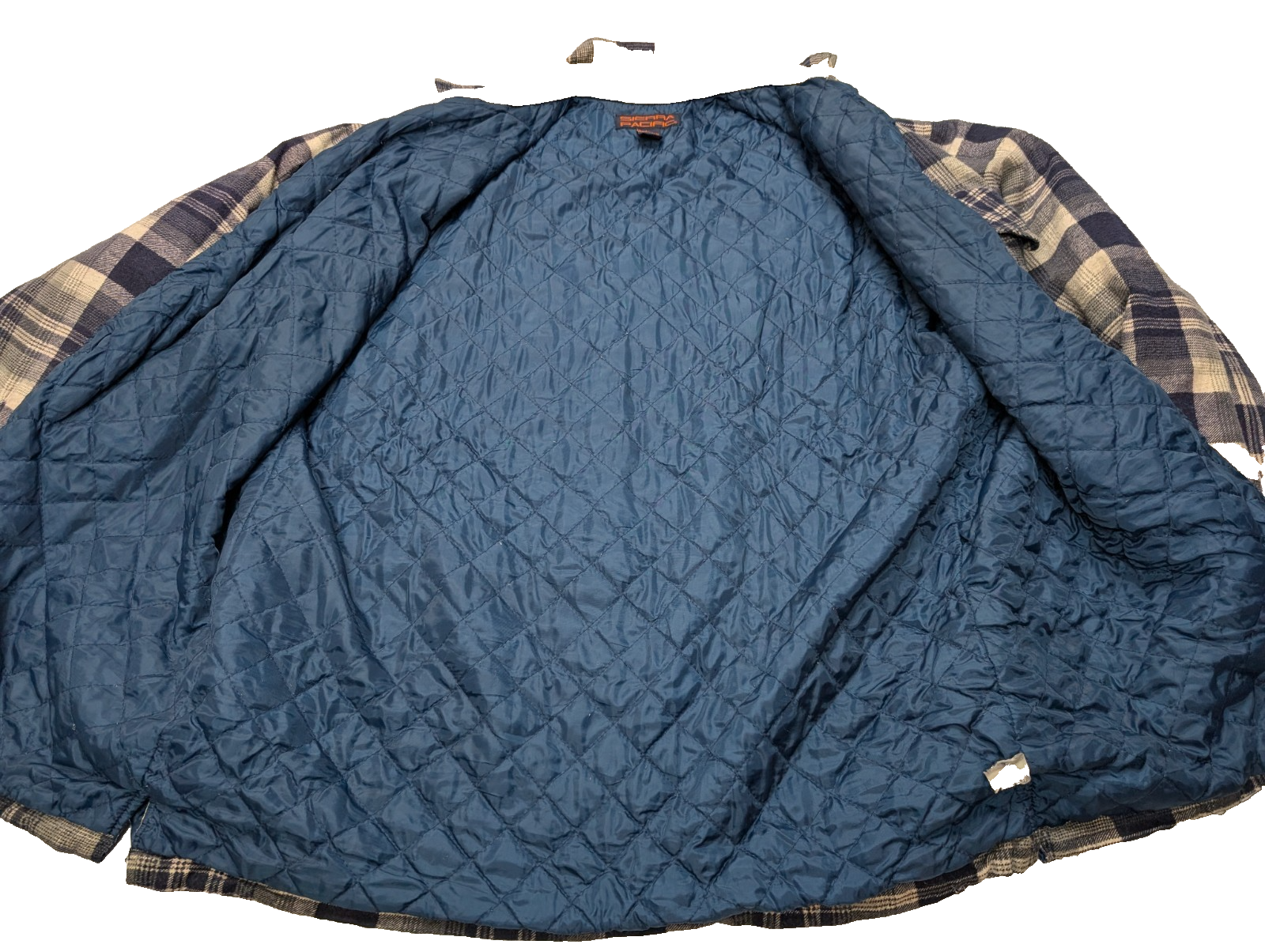 Sierra Pacific Surchemise Flanelle Matelassée T.L Veste Carreau Bleu |245S