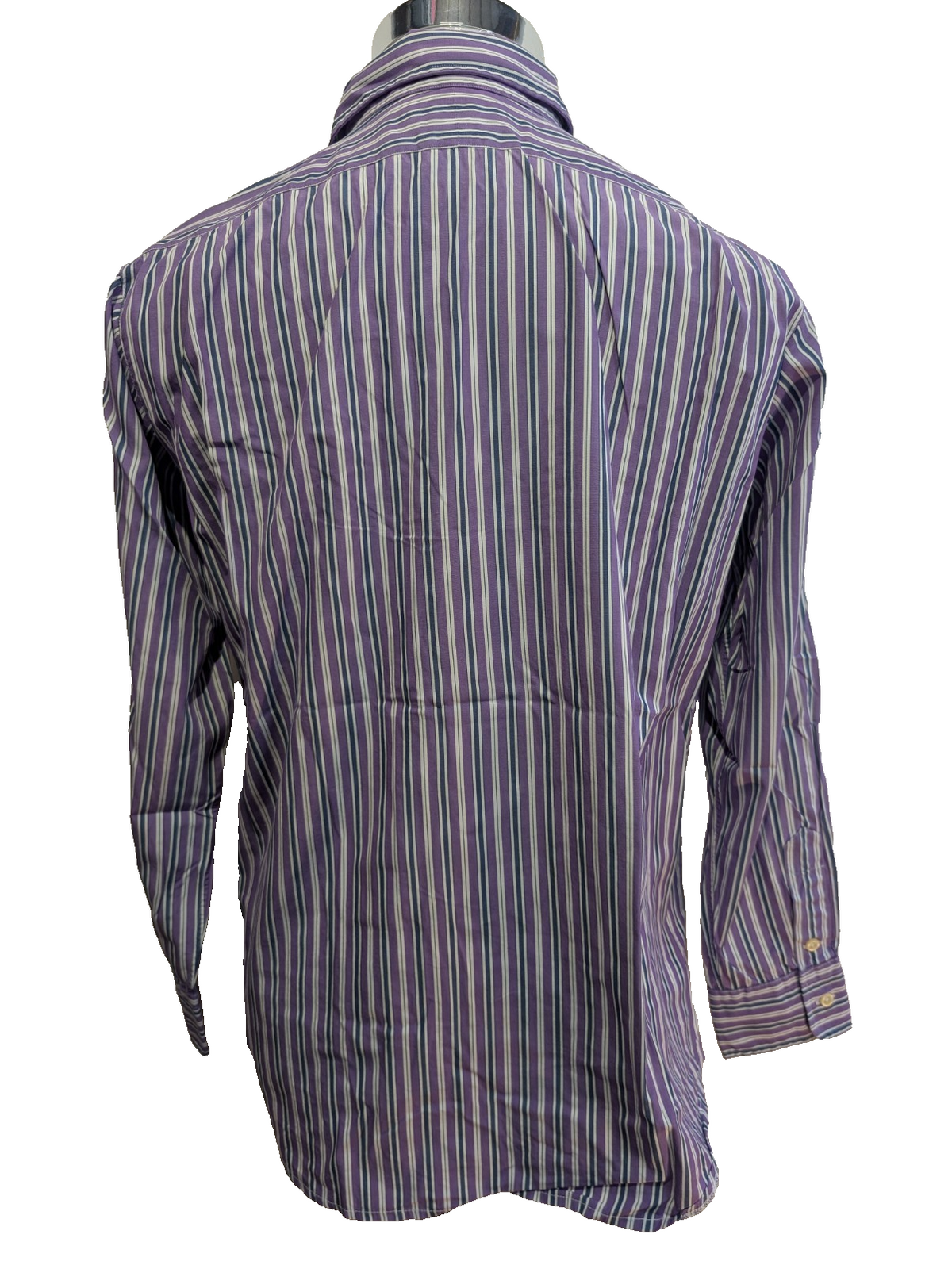 Chemise Polo Ralph Lauren Shirt M Curham Sport Violet Rayée Poche Col Classique