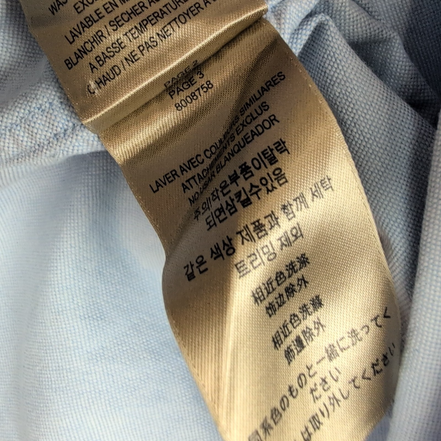 Chemise BURBERRY vintage L bleu Oxford logo écusson brodé coton