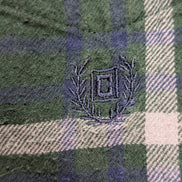 CHAPS Flanelle Vert Bleu Blanc L Logo Brodé EE VINTAGE 100% Coton | 312S