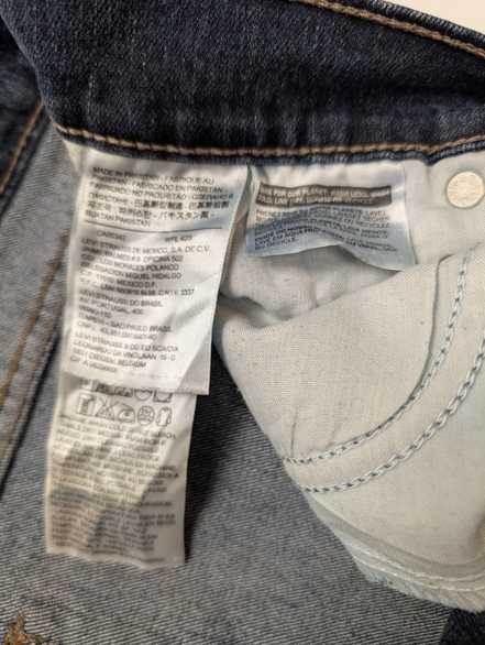 Jean Levi's 524 Femme Bleu Skinny Ultra Stretch W31 L32 Authentique