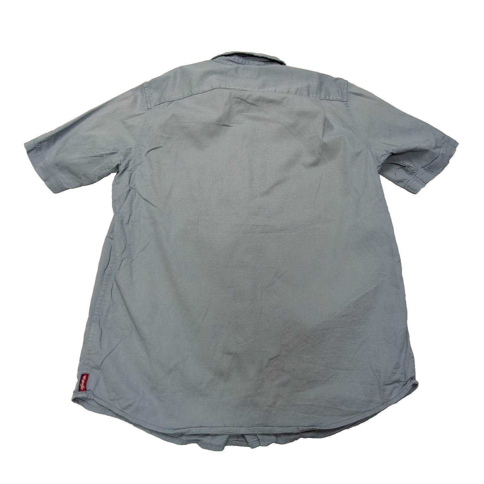 Chemise Wrangler bleu uni manches courtes taille M #99e