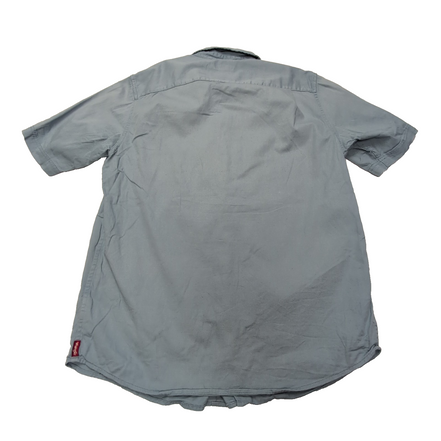 Chemise Wrangler bleu uni manches courtes taille M #99e