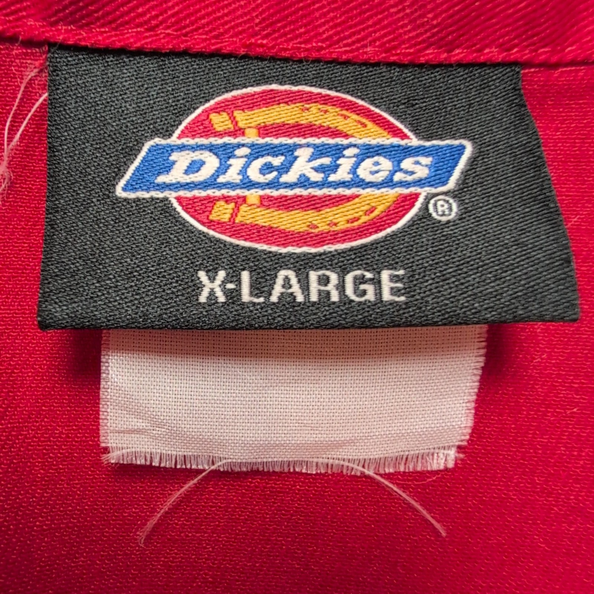 Chemise Dickies XL Rouge Noir Workwear Manches Courtes Poches Boutonnées