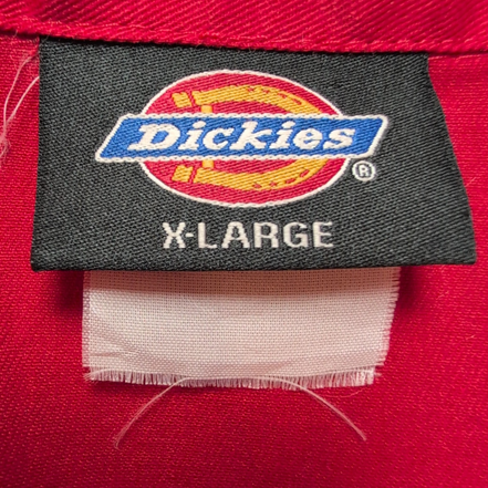 Chemise Dickies XL Rouge Noir Workwear Manches Courtes Poches Boutonnées