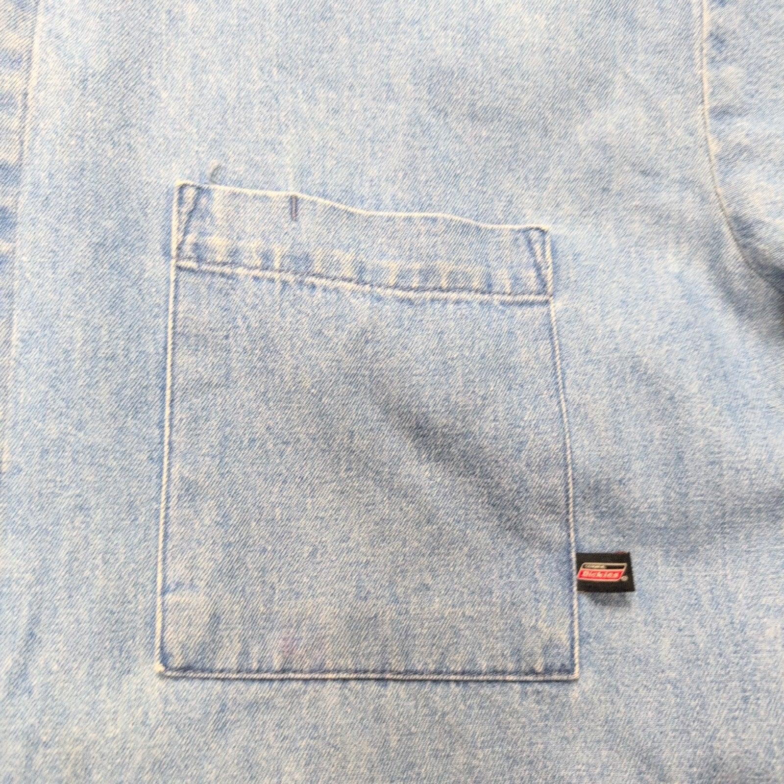 Chemise Dickies L Jean Bleu 100% Coton Poche Stylo Workwear manches longues