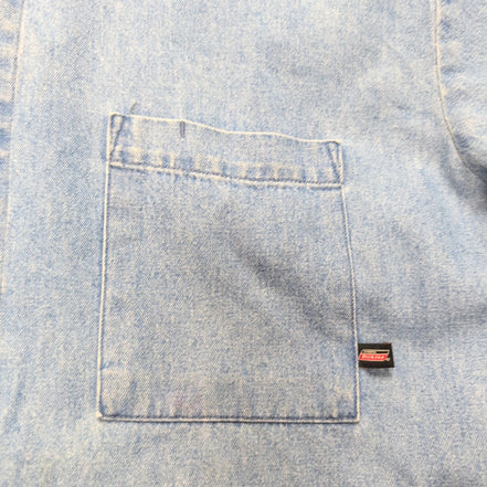 Chemise Dickies L Jean Bleu 100% Coton Poche Stylo Workwear manches longues