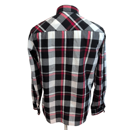 Chemise Eighty Eight M Noir Rouge 2 Poches Manches Retractables