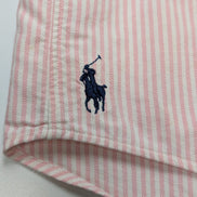 Chemise Polo Ralph Lauren Shirt XL XXL The Big Oxford Rose Rayée Logo Col Classi