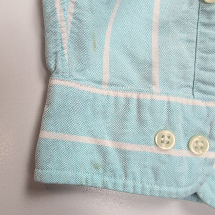 Chemise Ralph Lauren Classic Fit XL Turquoise Rayures Logo Premium