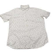 Chemise Old Navy blanche motifs marguerites manches courtes taille M homme