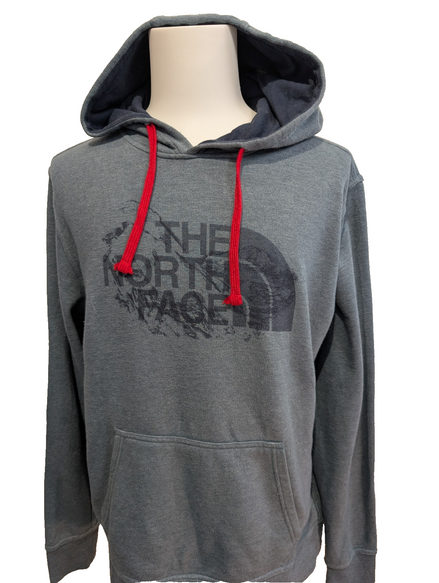 The North Face Sweat à Capuche Bleu Pétrole - Logo Montagne - Taille L