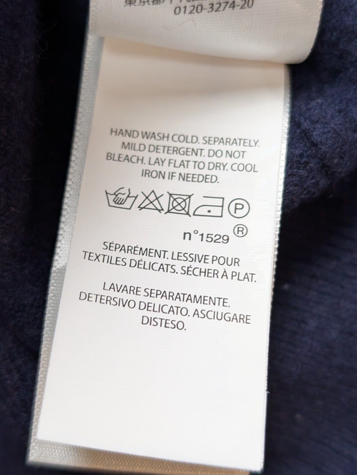 Pull Polo Ralph Lauren Bleu Marine - 100% Laine Mérinos Italienne - Taille M