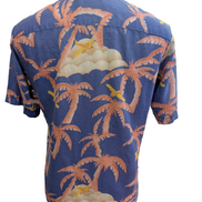 Chemise Hawaïenne Chess King Motifs Palmiers et Avions - Taille S