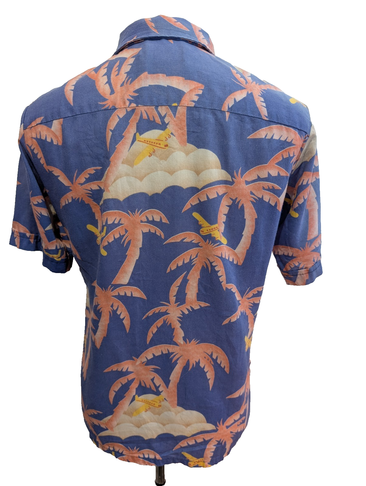 Chemise Hawaïenne Chess King Motifs Palmiers et Avions - Taille S