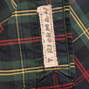 Chemise Polo Ralph Lauren Shirt XL Tartan Vert Rouge Écusson Polo Club Button