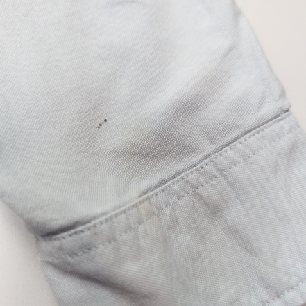 Chemise Lacoste 42 L Bleu Clair Regular Fit Logo Vert Coton manches longues