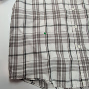 Chemise Harley-Davidson XL marron carreaux flammes 2 poches manches courtes