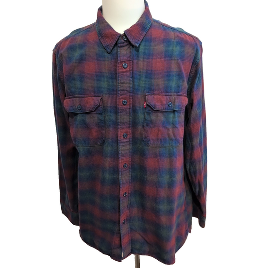 Chemise Levi's en flanelle épaisse chaude à carreaux coupe relaxed Taille L