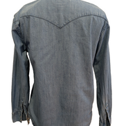 Chemise LEVI'S Western Jean Denim Bleu Clair - Boutons Pression - Taille M