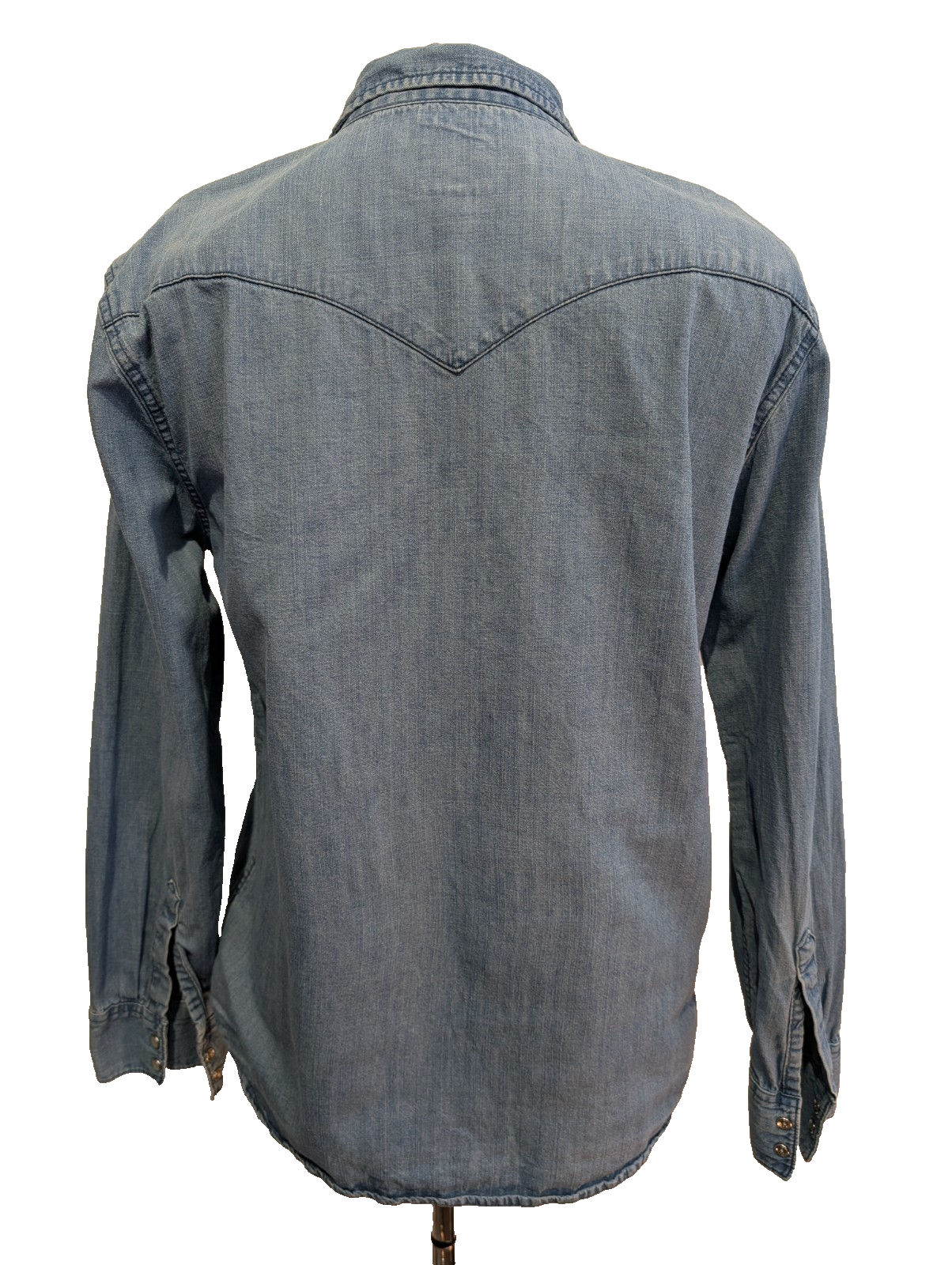Chemise LEVI'S Western Jean Denim Bleu Clair - Boutons Pression - Taille M