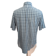 Chemise Ralph Lauren Classic Fit Homme M Vintage Bleu Carreaux Manches Courtes
