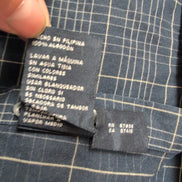 Chemise Nautica XL 2XL Bleu Marine Carreaux Logo Brodé Manches Courtes