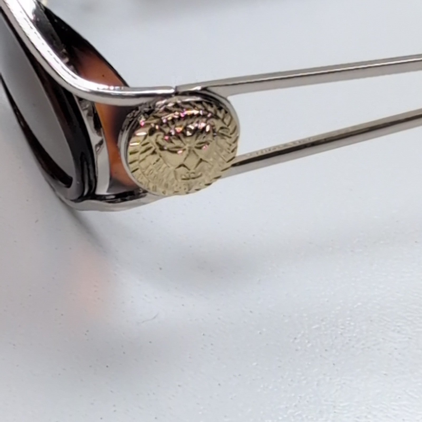 Lunettes de soleil Y2K Aesthetic Luxe Tête de Lion Branche Large