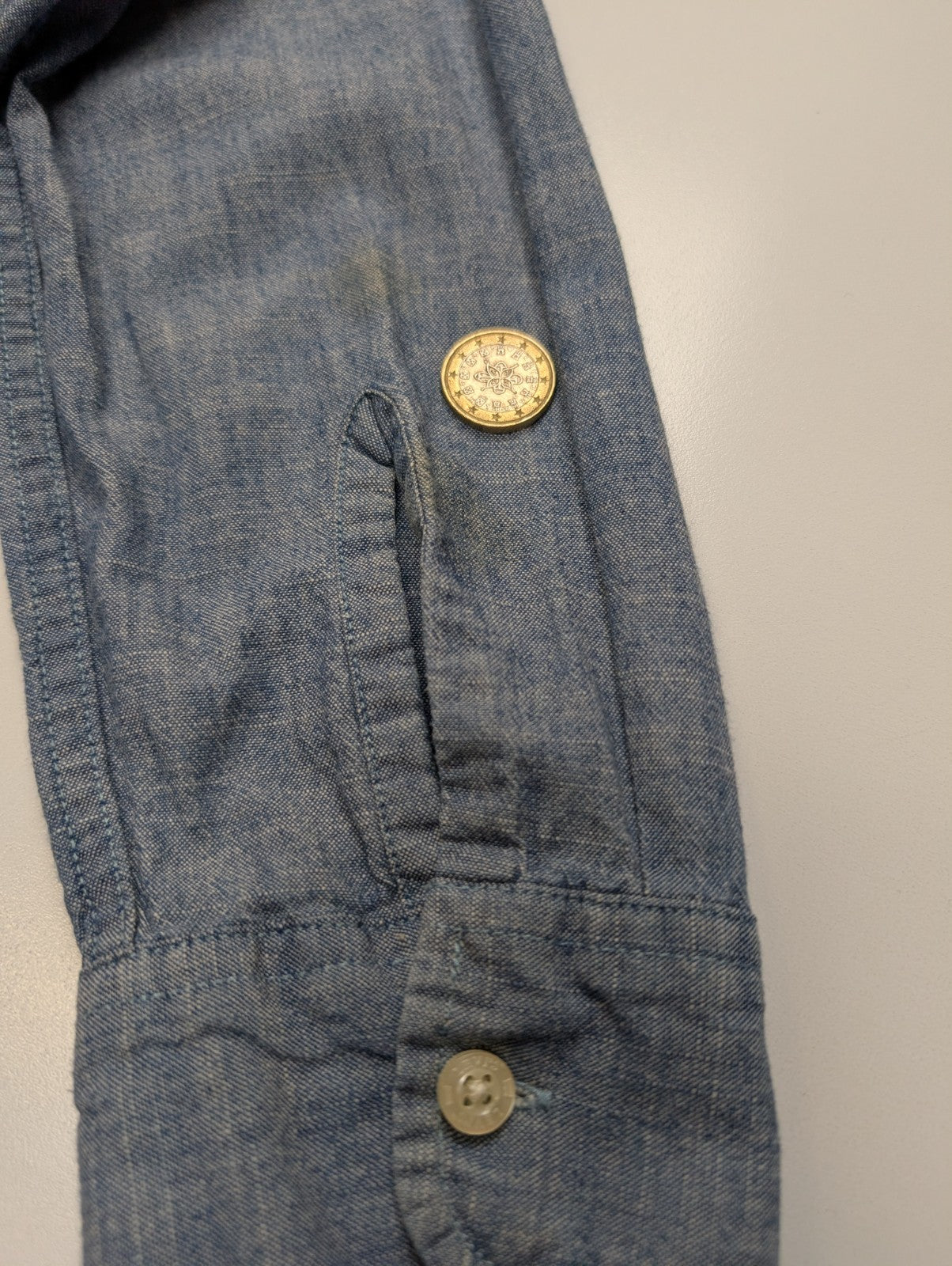 Chemise LEVI'S Bleu Effet Jean Denim Manches Longues - Taille M