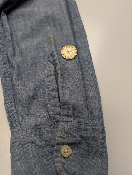 Chemise LEVI'S Bleu Effet Jean Denim Manches Longues - Taille M