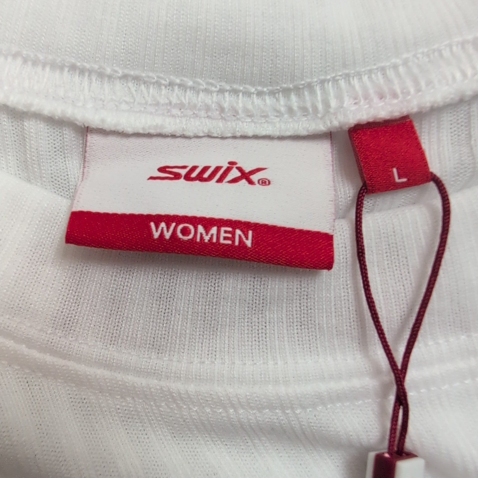 T-shirt Running Femme SWIX Race X Taille L Blanc Rouge Technique Neuf