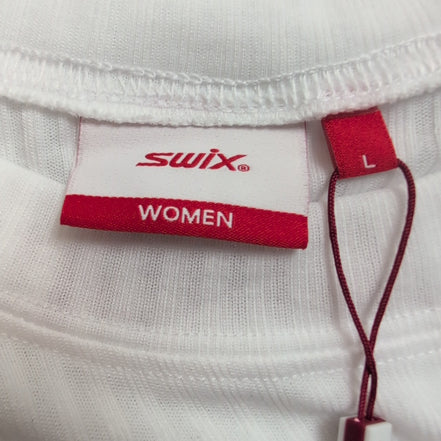 T-shirt Running Femme SWIX Race X Taille L Blanc Rouge Technique Neuf