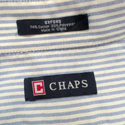 Chemise Chaps Oxford Bleue à Rayures manches longues Taille L/XL